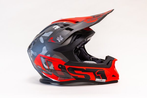 JUST1 J32 PRO (Tg S) SWAT CAMO-RED FLUO